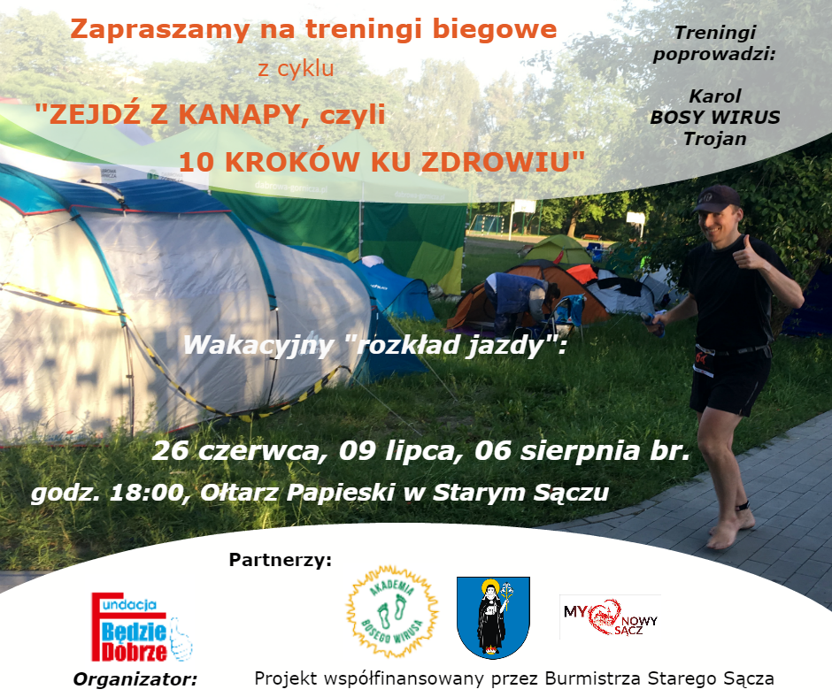 plakat_treningi_stary_sacz_2019_fundacja_bedzie_dobrze_karol_bosy_wirus_trojan